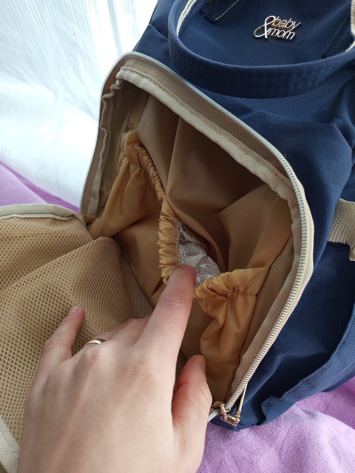 Lacivert Anne Bebek Çantası - Görsel 4