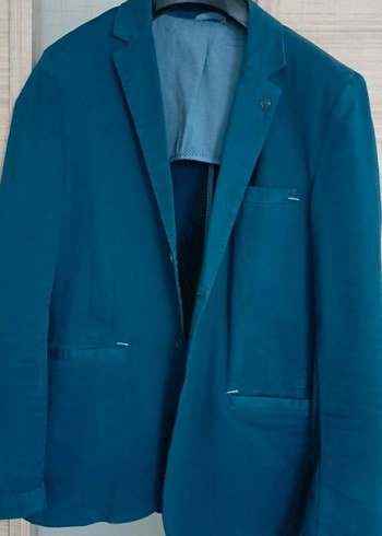 Düğmeli Lacivert Erkek Takım Elbise Ceketi - Görsel 2