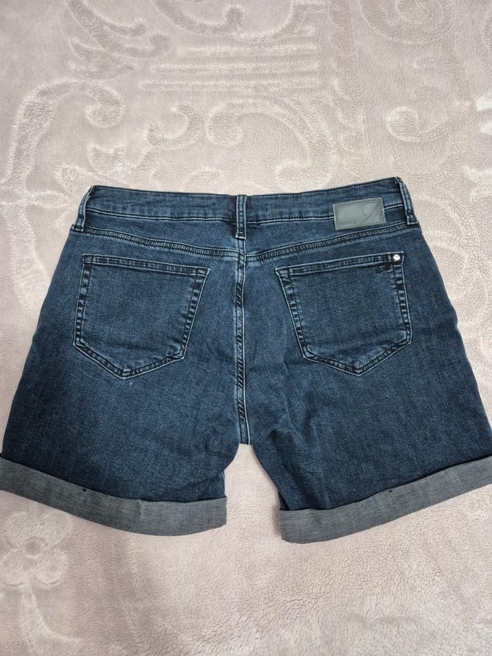Kadın Lacivert Mini Denim Şort - Görsel 2