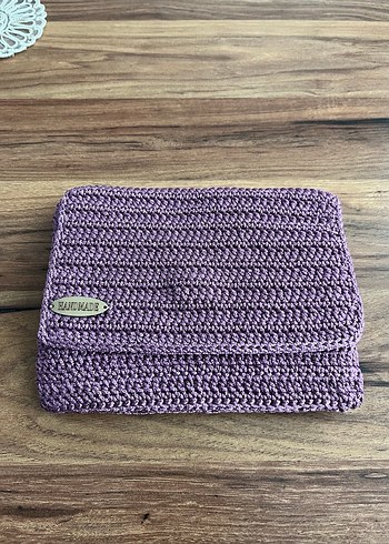 Mor Örgü Kadın Portföy Çanta - Görsel 4