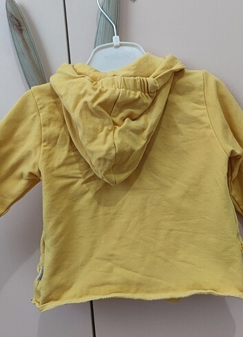 6-9 Ay Beden sarı Renk Bebek ceket 