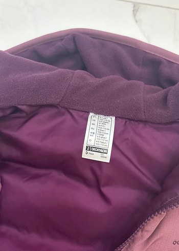 Bordo Kapüşonlu Kız Yeleği - Görsel 2