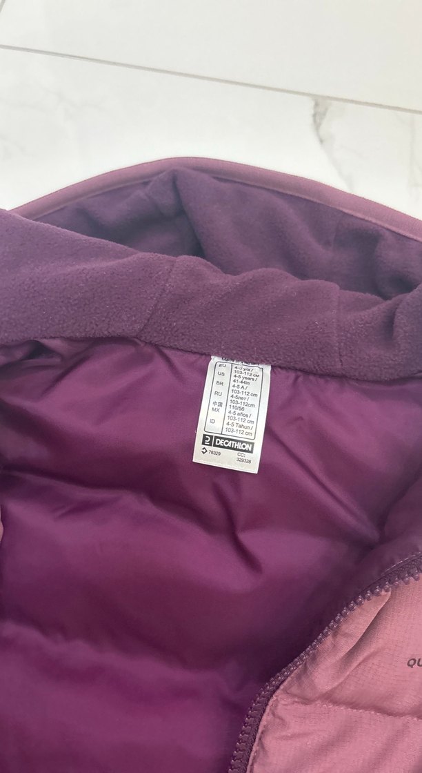 Bordo Kapüşonlu Kız Yeleği - Görsel 2