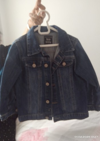 Çocuk Mavi Düğmeli Denim Ceket - Görsel 2