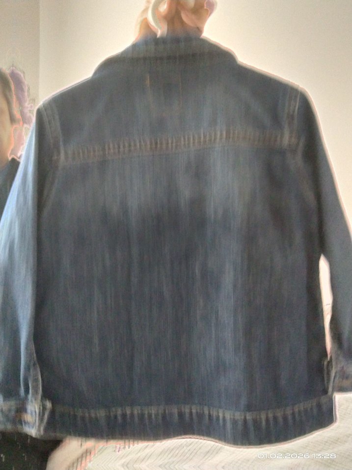 Çocuk Mavi Düğmeli Denim Ceket - Görsel 4