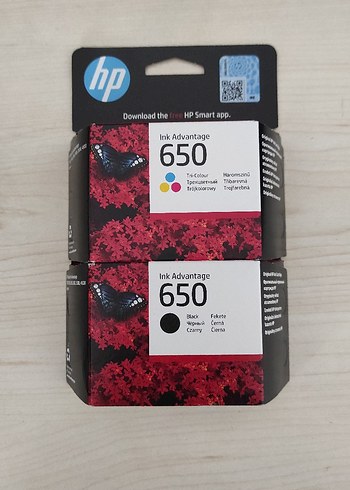 HP 650 Siyah ve Renkli Mürekkep Kartuşu