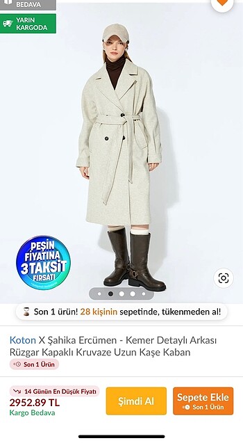 Kadın bej kaban