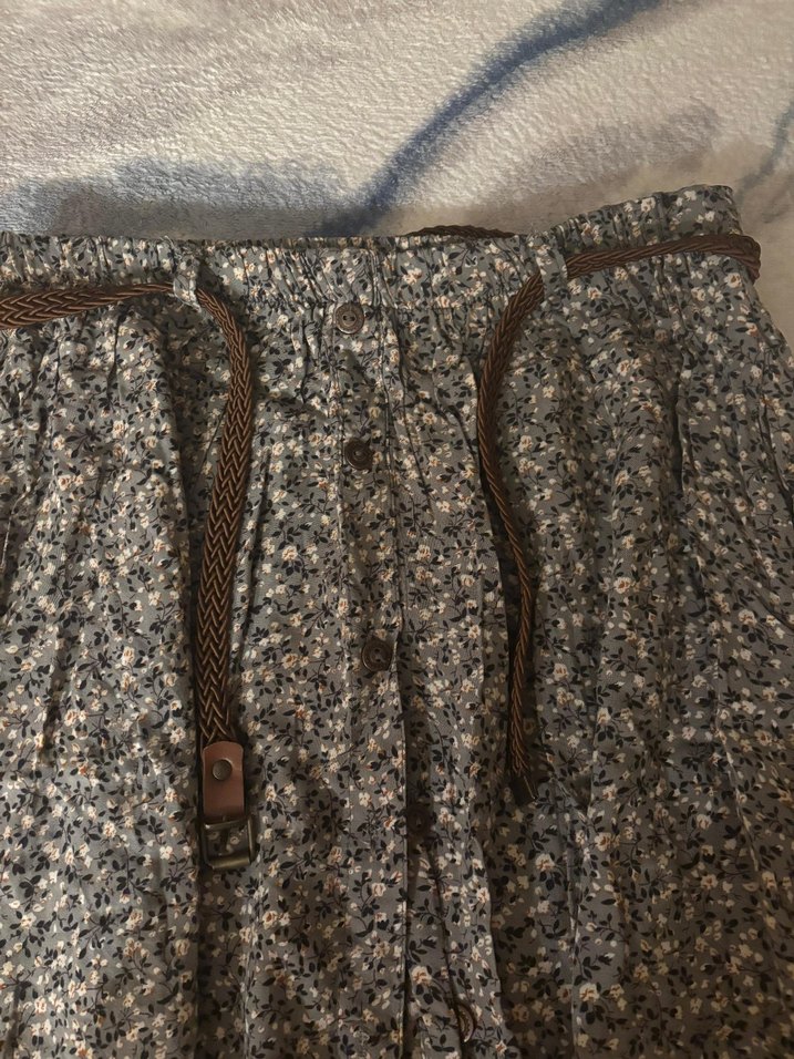 Kadın Midi Boy Kemerli Etek - Görsel 3