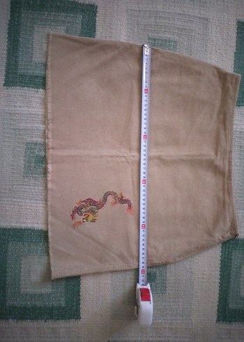 Vintage Nakışlı Bej Bohem Midi Etek - Görsel 7