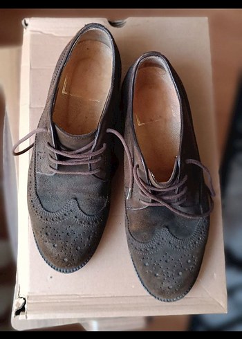 Gri Süet Erkek Klasik Ayakkabı - Görsel 3