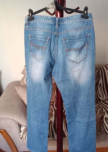 Erkek Mavi Denim Regular Fit Pantolon - Görsel 3
