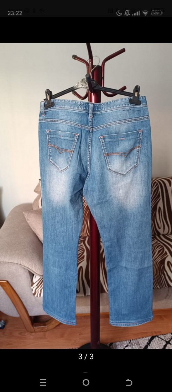 Erkek Mavi Denim Regular Fit Pantolon - Görsel 3