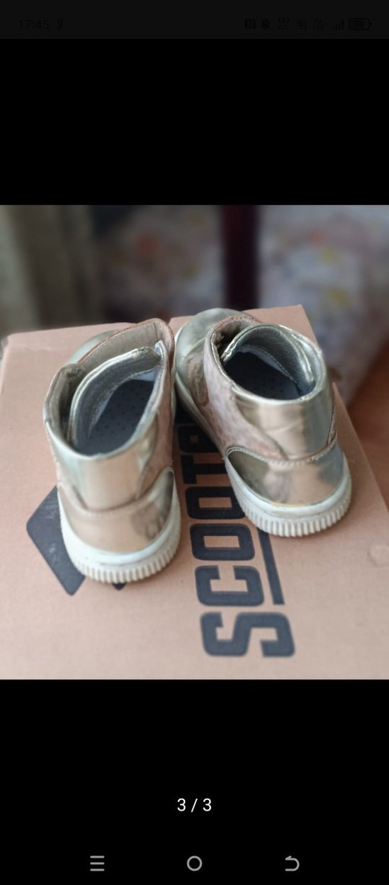 Kızlar İçin Parlak Altın İlk Adım Ayakkabısı - Görsel 3