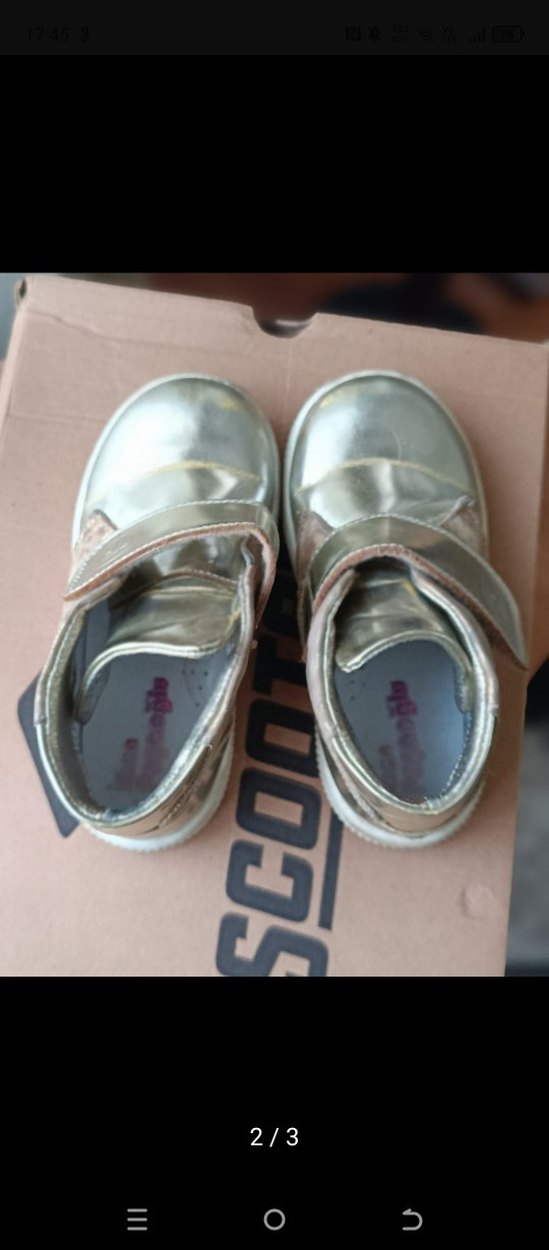 Kızlar İçin Parlak Altın İlk Adım Ayakkabısı - Görsel 2