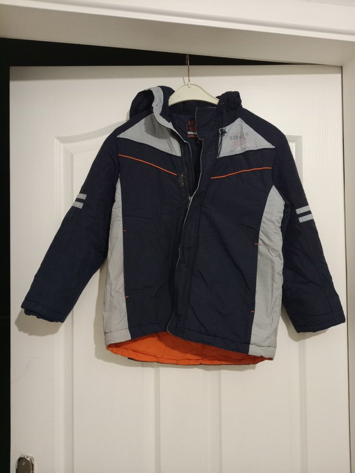 Erkek Çocuk Gri Kapüşonlu Mont - Görsel 2