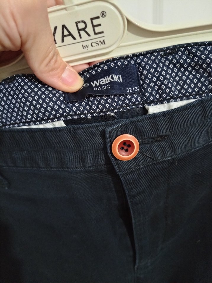 Erkek Lacivert Kemerli Denim Pantolon - Görsel 2