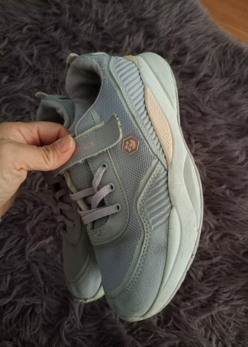 Gri Bağcıklı Kız Çocuk Spor Ayakkabı - Görsel 4