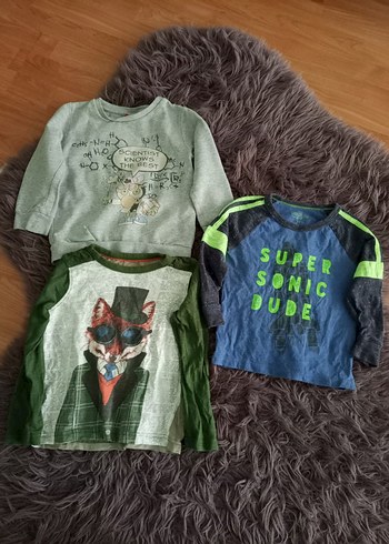 Erkek Çocuk Mavi Bağcıklı Sweatshirt - Görsel 3