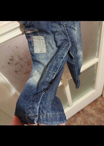 Erkek Çocuk Koyu Mavi Denim Tulum - Görsel 3