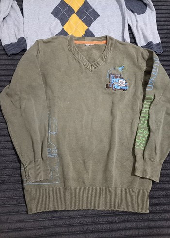 Gri Triko Erkek Çocuk Sweatshirt - Görsel 2