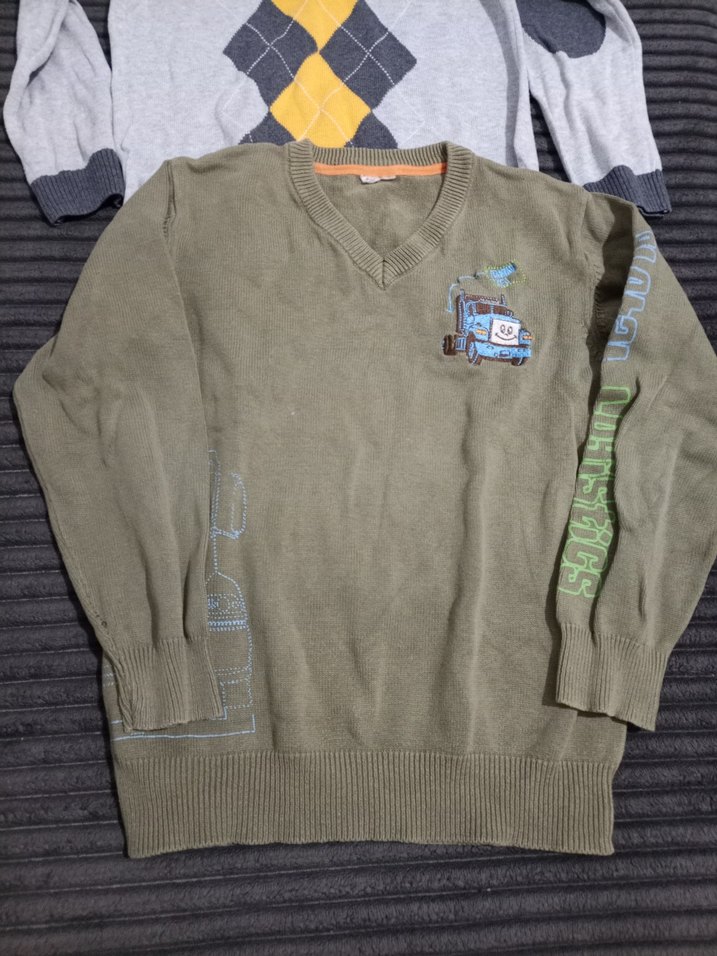 Gri Triko Erkek Çocuk Sweatshirt - Görsel 2