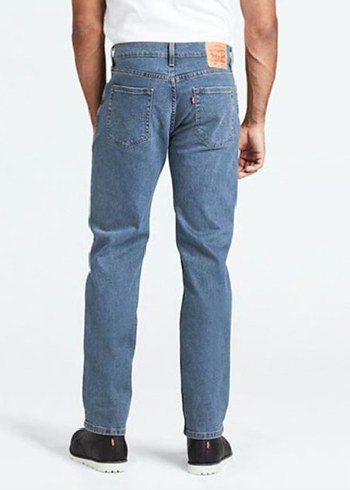 Erkek Mavi Kot Pantolon Kemerli Regular Fit - Görsel 8