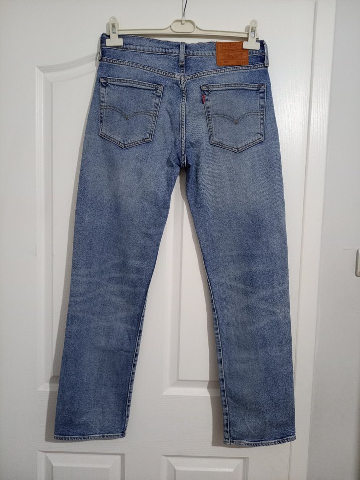 Erkek Mavi Kot Pantolon Kemerli Regular Fit - Görsel 4