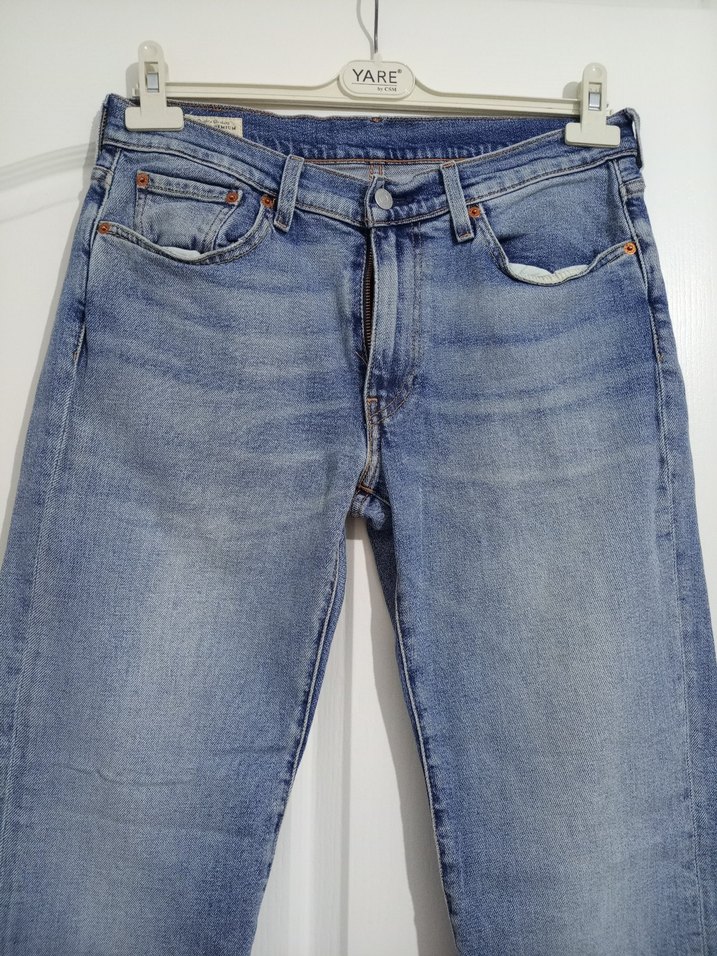 Erkek Mavi Kot Pantolon Kemerli Regular Fit - Görsel 3