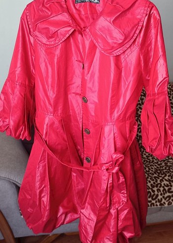 Parlak Midi Kadın Yağmurluk - Görsel 3