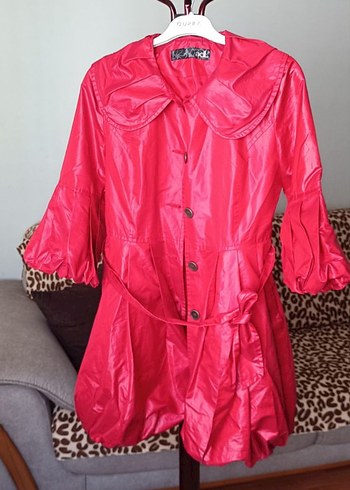 Parlak Midi Kadın Yağmurluk - Görsel 2