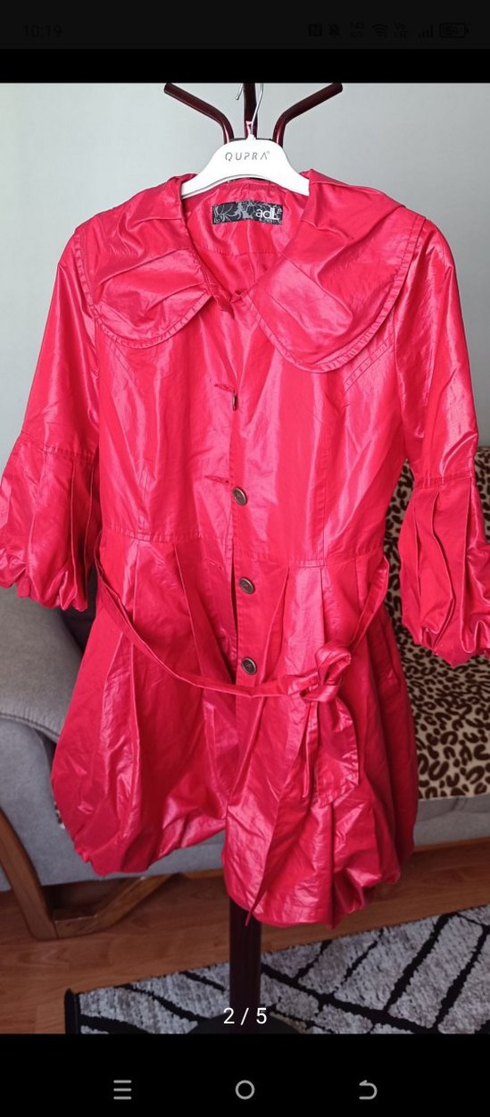 Parlak Midi Kadın Yağmurluk - Görsel 3