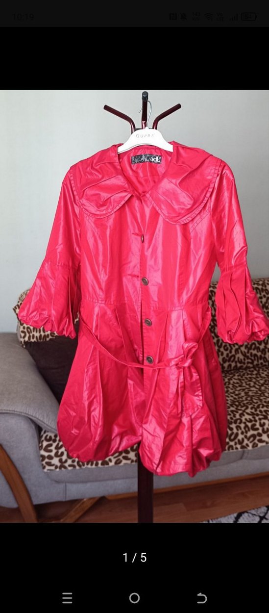 Parlak Midi Kadın Yağmurluk - Görsel 2