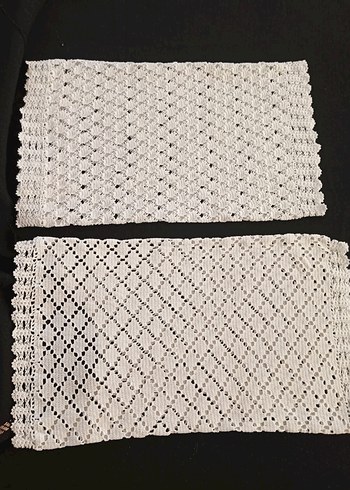 El Örgüsü Beyaz Dantel Iki Parça