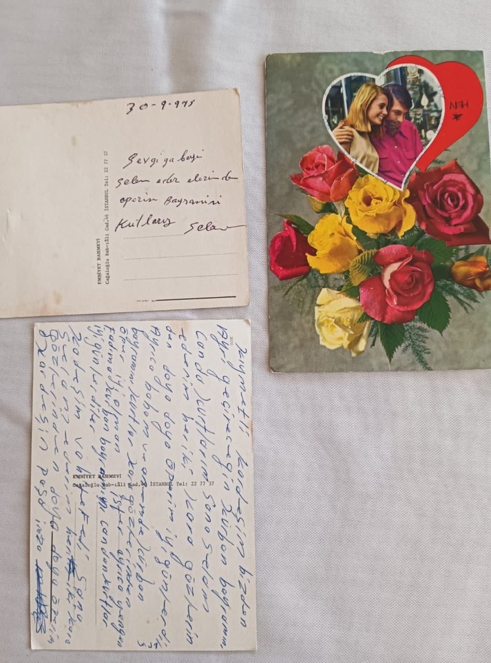 Vintage Çift Temalı kartpostal - Görsel 2