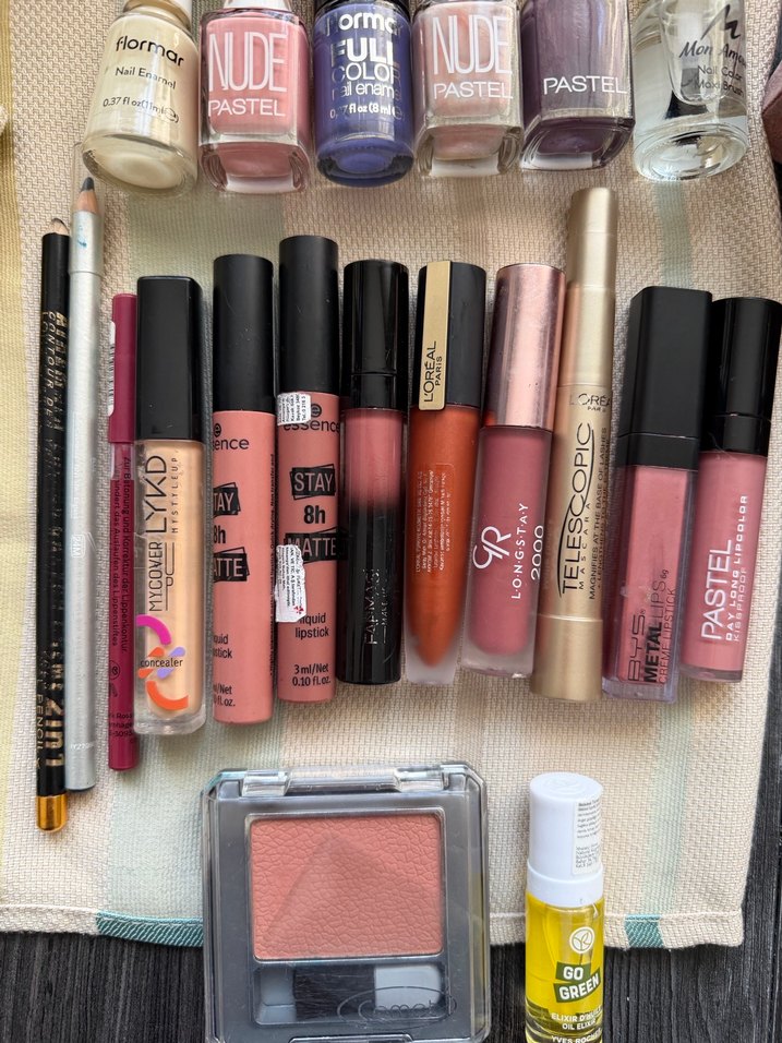 Kutulu Pastel Tonlarda Makyaj Seti ve Aksesuarlar - Görsel 4