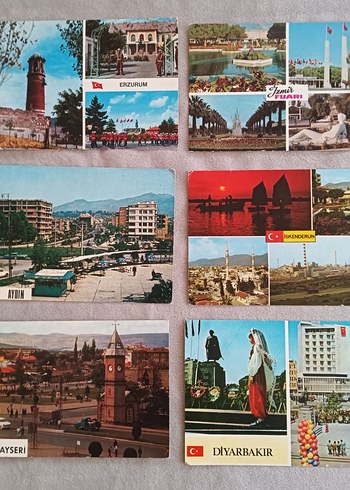 Çeşitli Temalı Renkli Kartpostallar - Görsel 2