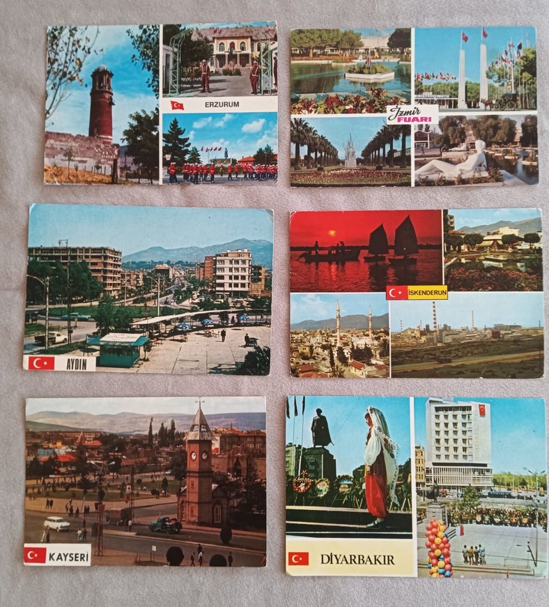 Çeşitli Temalı Renkli Kartpostallar - Görsel 2