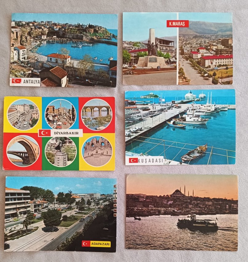 Çeşitli Temalı Renkli Kartpostallar - Görsel 3