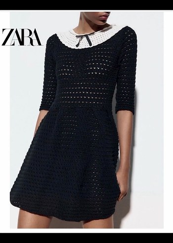 Zara oldmoney tarzı Mini Triko Elbise - Görsel 2