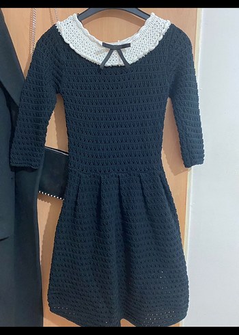 Zara oldmoney tarzı Mini Triko Elbise - Görsel 4