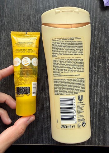 Dove Sunshine Vücut Losyonu ve sephora maske - Görsel 2