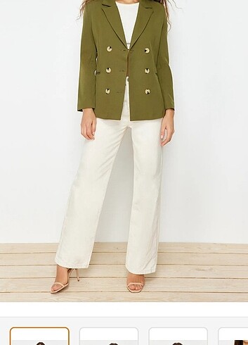Haki blazer ceket
