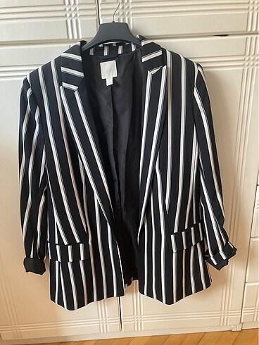 H&m çizgili blazer