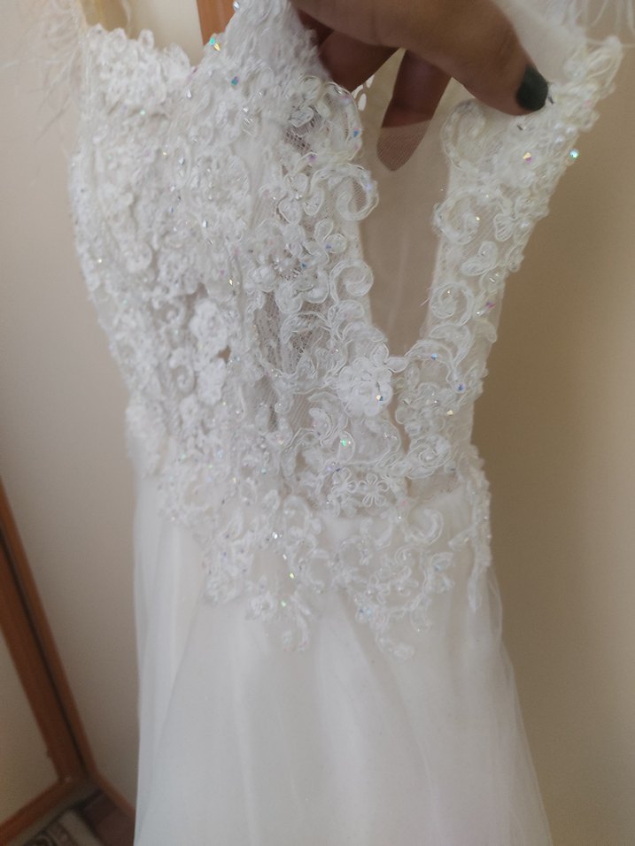 V Yaka Bohem Gelinlik - Görsel 2