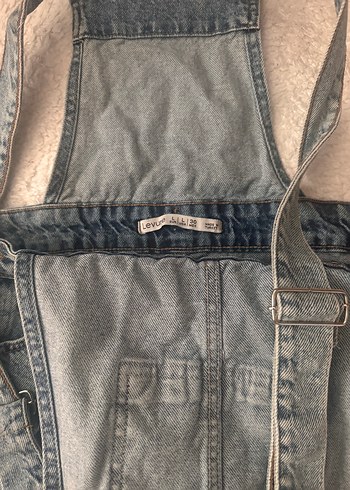 Diğer Kadın Mavi Denim Askılı Şort Tulum