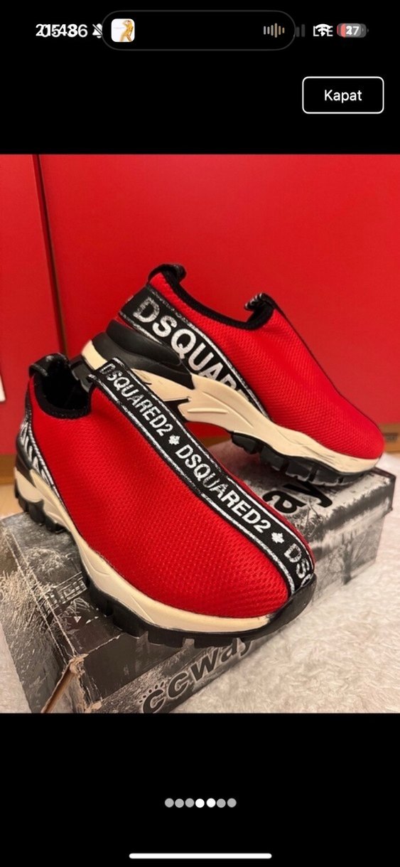 Kırmızı DSQUARED2 Sneakers Velcro - Görsel 2