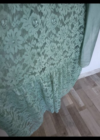 xl Beden yeşil Renk tesettür elbise