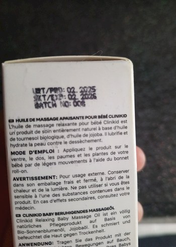 Clinikid Rahatlatıcı Masaj Yağı - Görsel 3