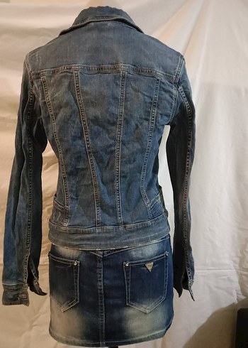 y2k  vintage  cep detaylı dar denim ceket - Görsel 6