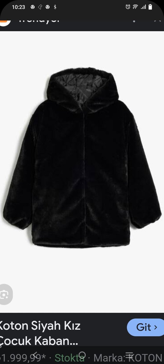 Siyah Kadın Midi Boy Kürk Detaylı Mont - Görsel 2